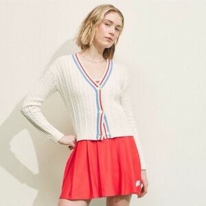 Prince x Target Collab Cream Knit Pickleball Cardigan-size Medium